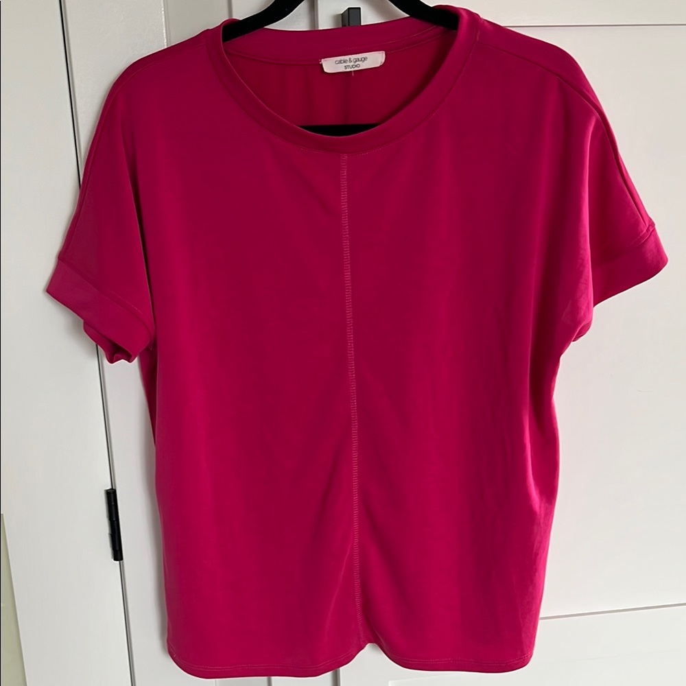 Cable & Gauge Pink Top